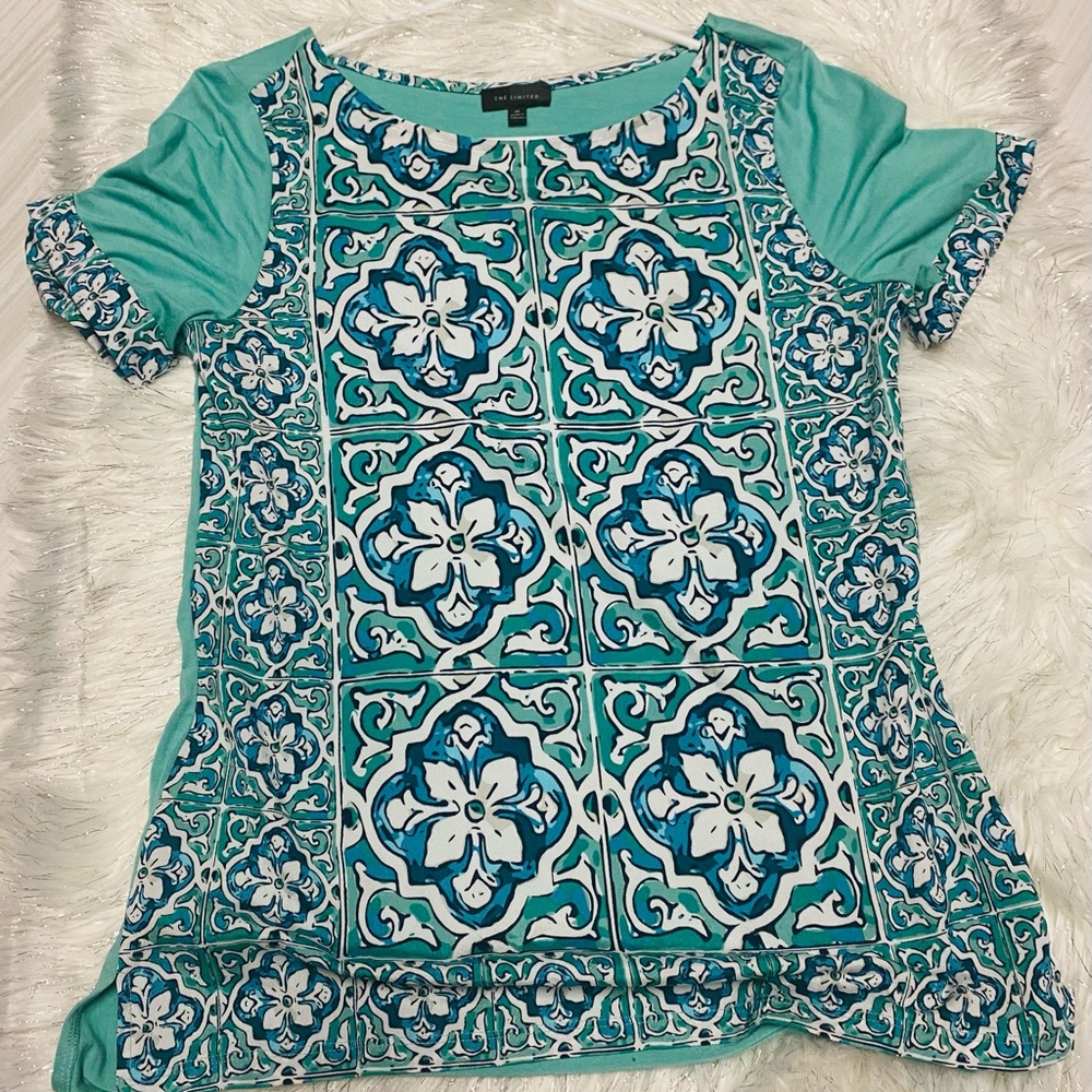 The Limited stained glass print top